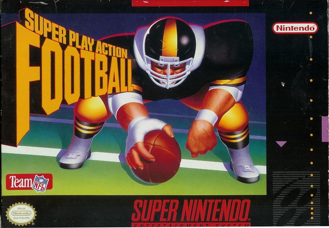Super Play Action Football box art for Super Nintendo